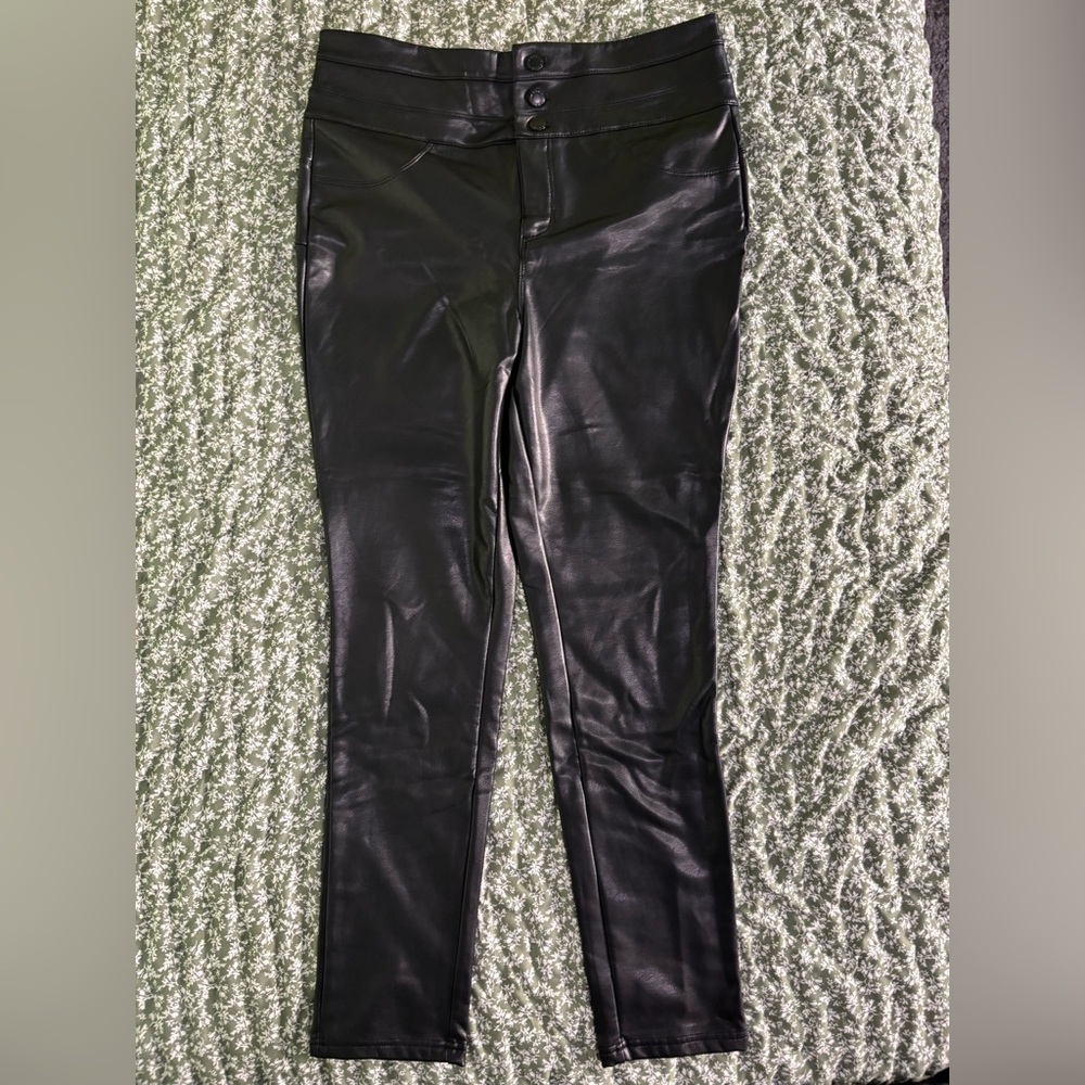 Black Faux Leather Leggings
